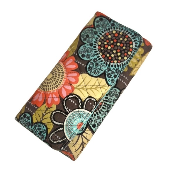 Vera Bradley Glenna Shoulder Bag, Wallet, Sunglass Case & Lanyard Shower Flowers - Picture 7 of 14